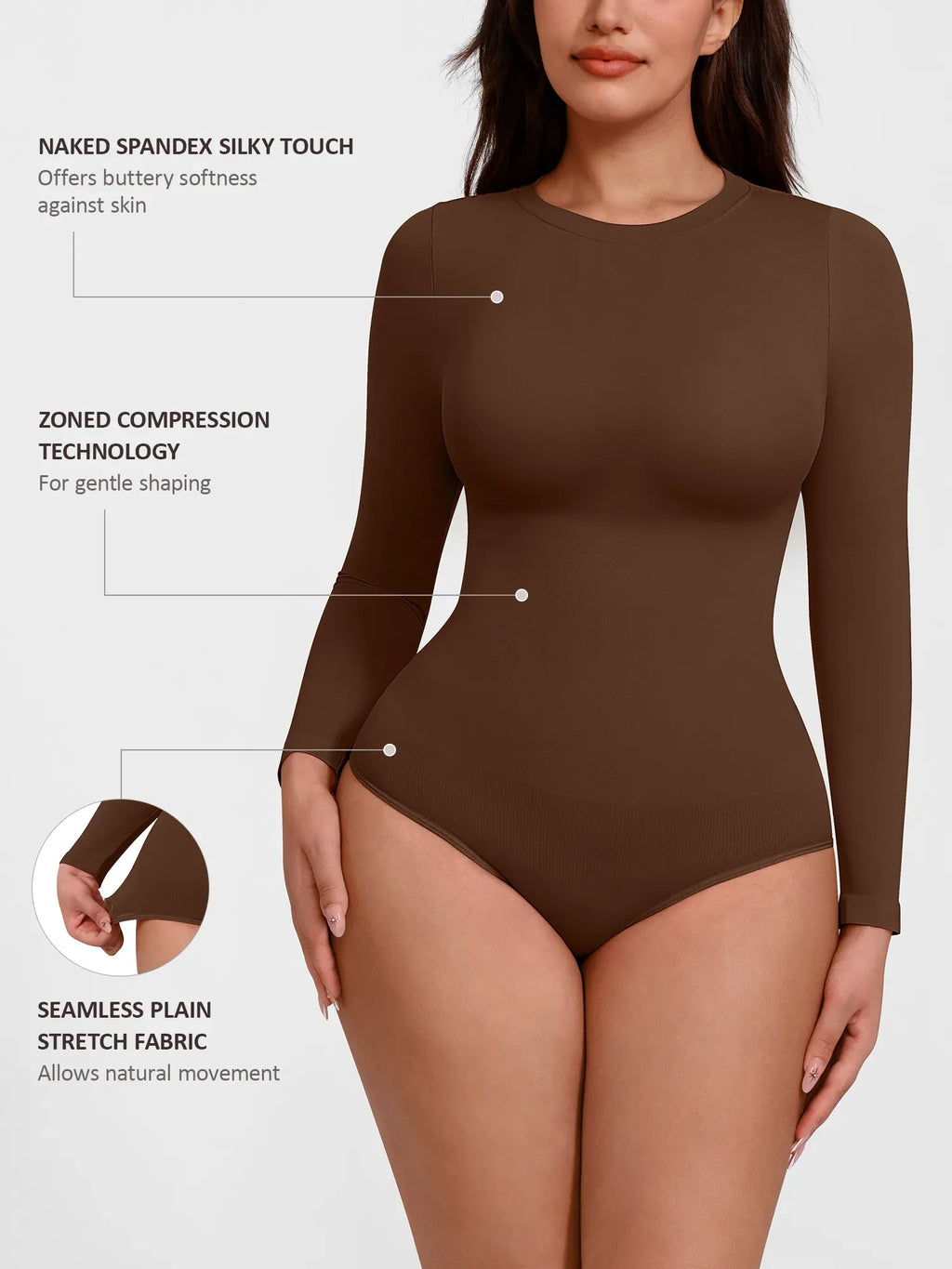 Women's Bodysuit – Ultra-Soft Crew Neck Shapewear