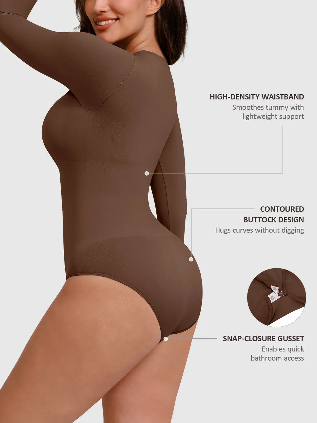 Women's Bodysuit – Ultra-Soft Crew Neck Shapewear