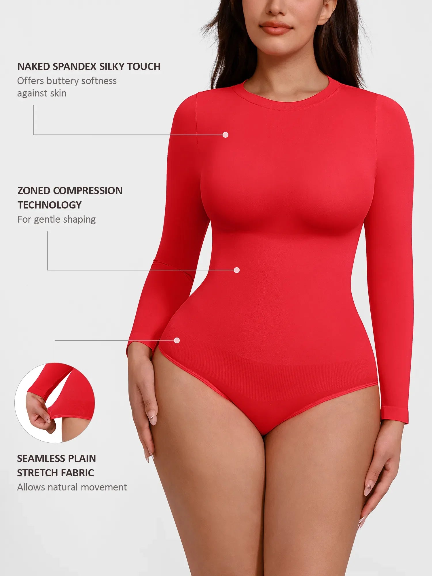 Women's Bodysuit – Ultra-Soft Crew Neck Shapewear