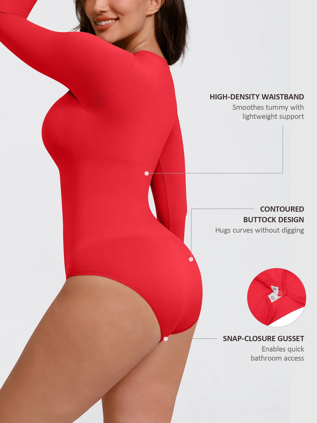 Women's Bodysuit – Ultra-Soft Crew Neck Shapewear