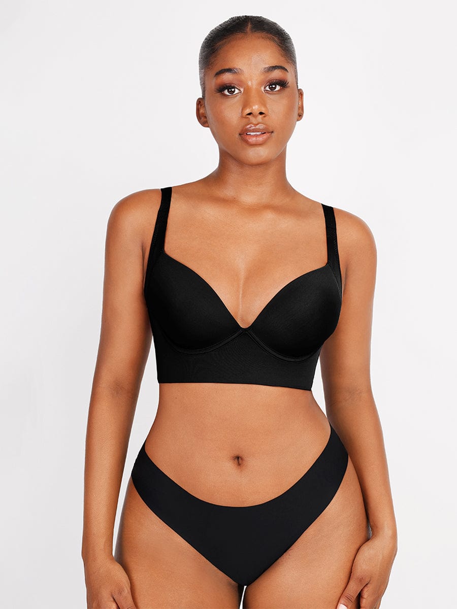 Women's Full-Coverage Bra – Underwire Push-Up Sculpting & Back-Fat Control