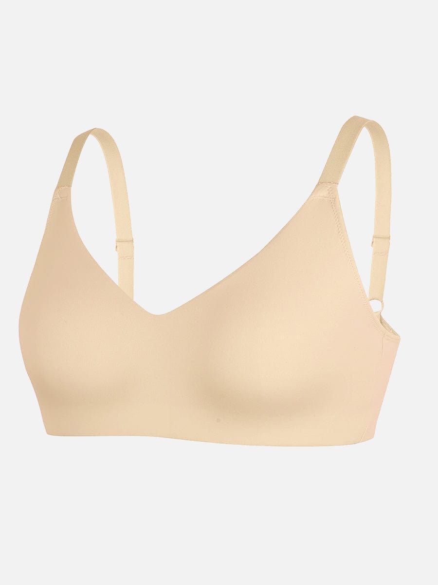 Women's Bralette – Seamless Underarm Smoothing V-Neck with Adjustable Straps