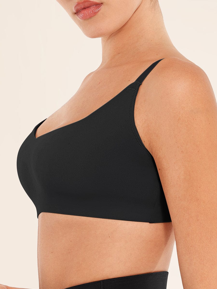 Women's Bralette – Seamless Underarm Smoothing V-Neck with Adjustable Straps