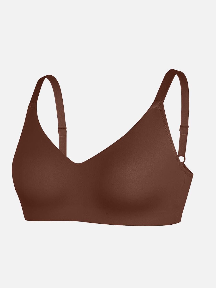 Women's Bralette – Seamless Underarm Smoothing V-Neck with Adjustable Straps