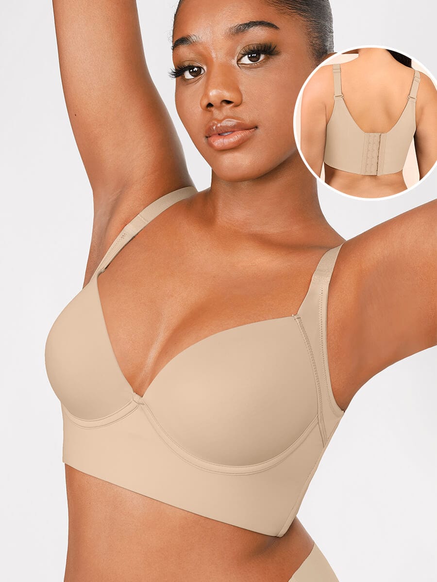 Women's Full-Coverage Bra – Underwire Push-Up Sculpting Skin Like Bra