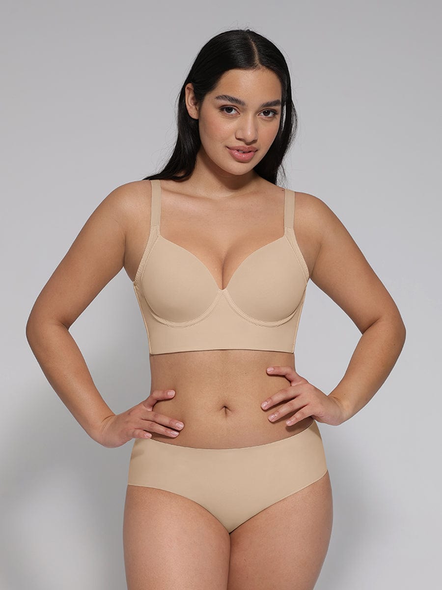 Women's Full-Coverage Bra – Underwire Push-Up Sculpting Skin Like Bra