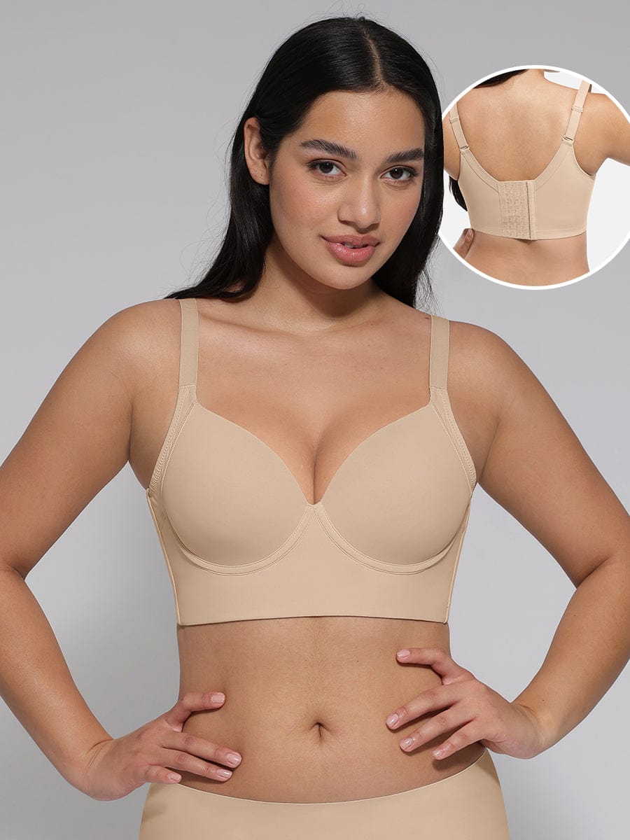 Women's Full-Coverage Bra – Underwire Push-Up Sculpting Skin Like Bra