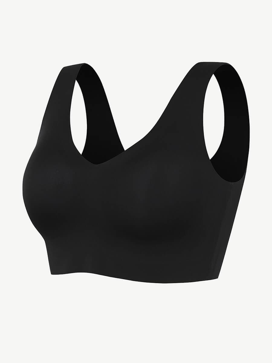 Women's Bra Tank Top – Fitted V-Neck Seamless Shapewear