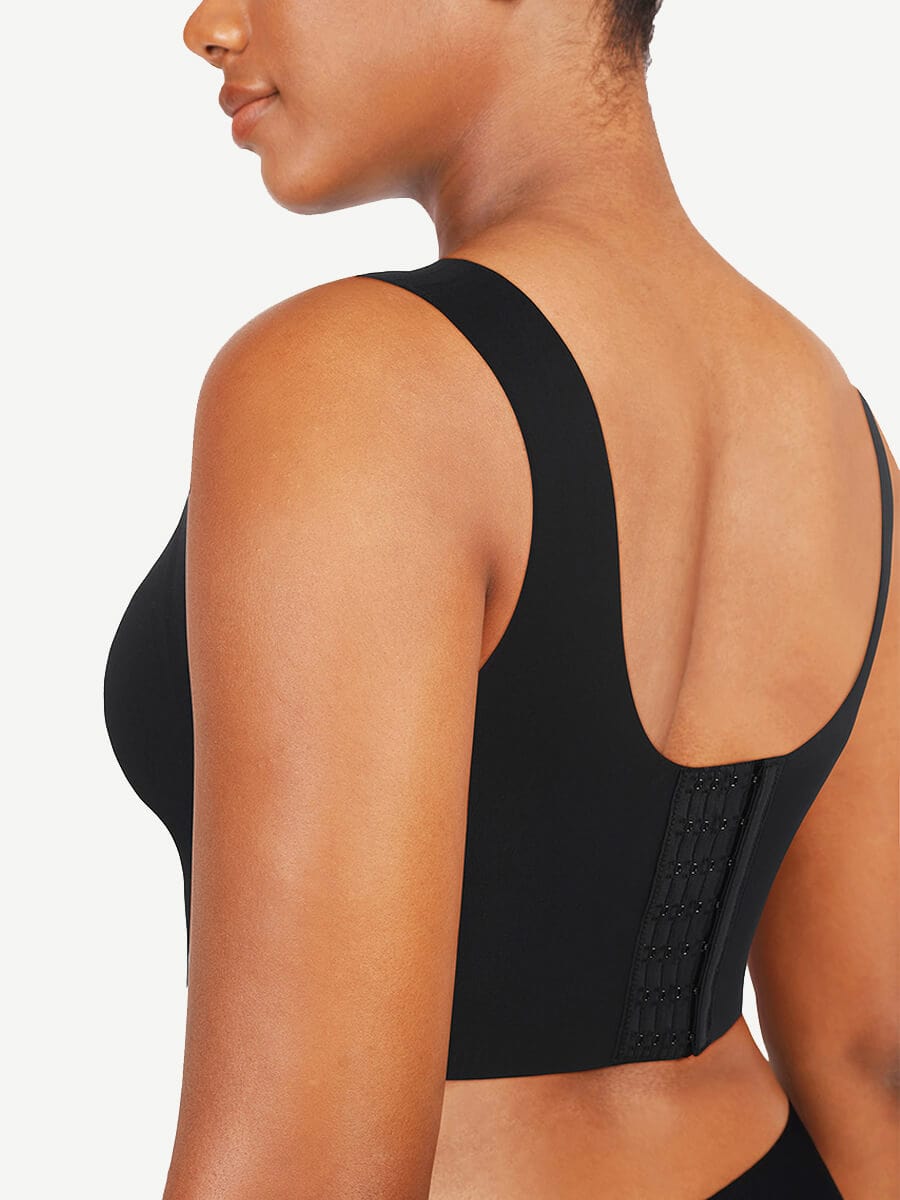 Women's Bra Tank Top – Fitted V-Neck Seamless Shapewear