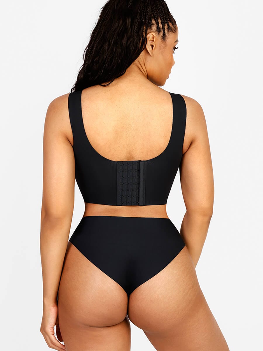 Women's Bra Tank Top – Fitted V-Neck Seamless Shapewear
