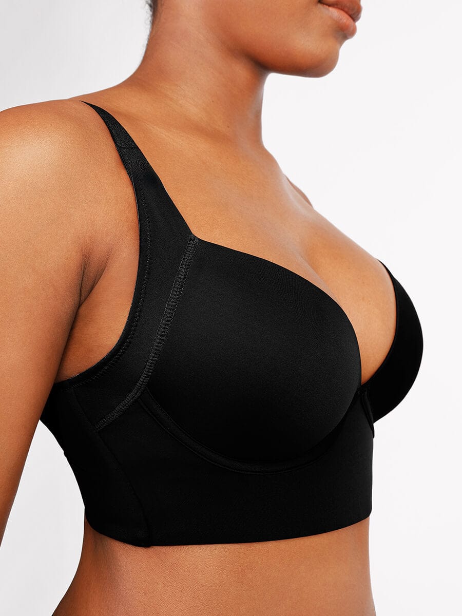 Women's Full-Coverage Bra – Underwire Push-Up Sculpting & Back-Fat Control