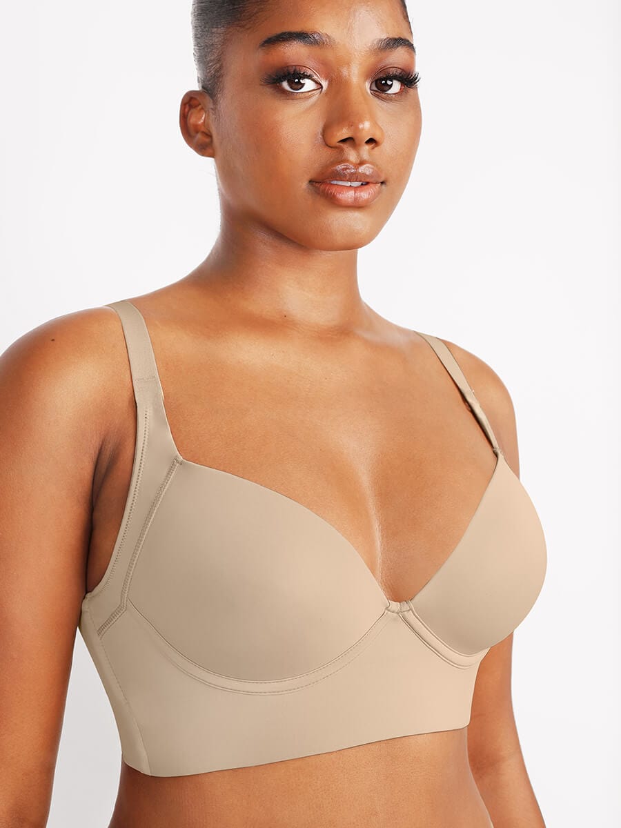 Women's Full-Coverage Bra – Underwire Push-Up Sculpting Skin Like Bra
