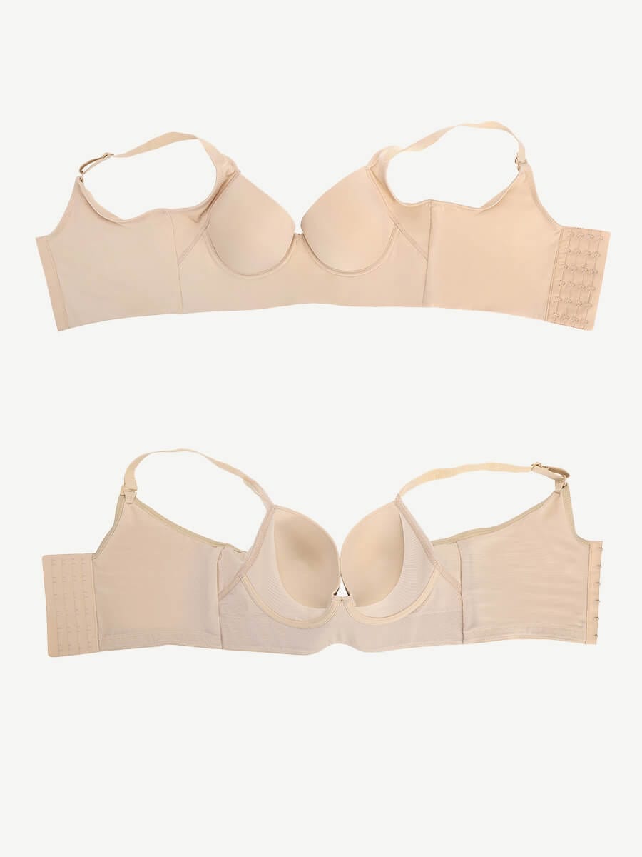 Women's Full-Coverage Bra – Underwire Push-Up Sculpting Skin Like Bra