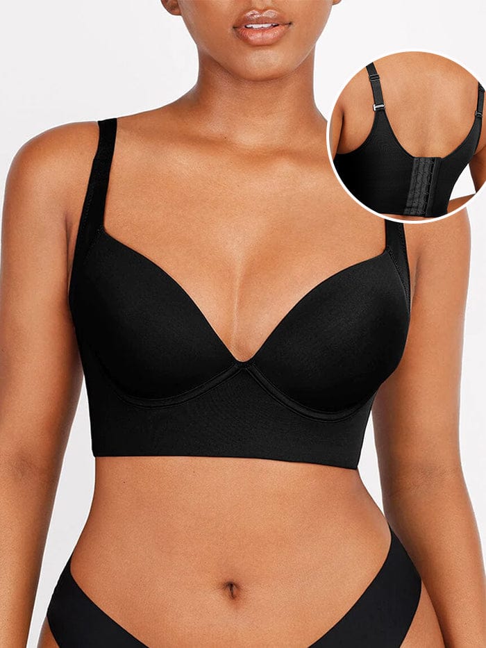 Women's Full-Coverage Bra – Underwire Push-Up Sculpting & Back-Fat Control