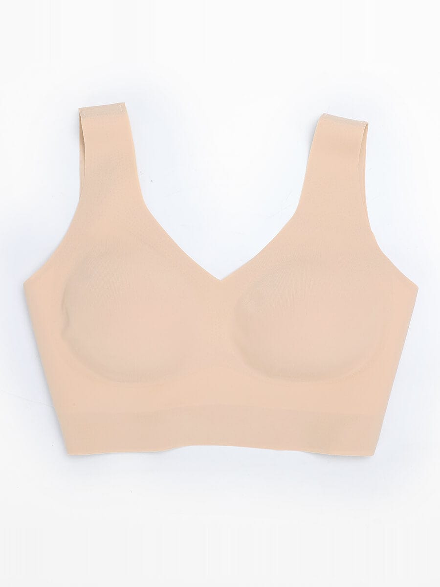 Women's Bra Tank Top – Fitted V-Neck Seamless Shapewear