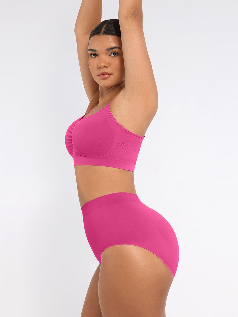 Women's High-Waist Briefs – Seamless Tummy Control & Antibacterial Hip Shapewear
