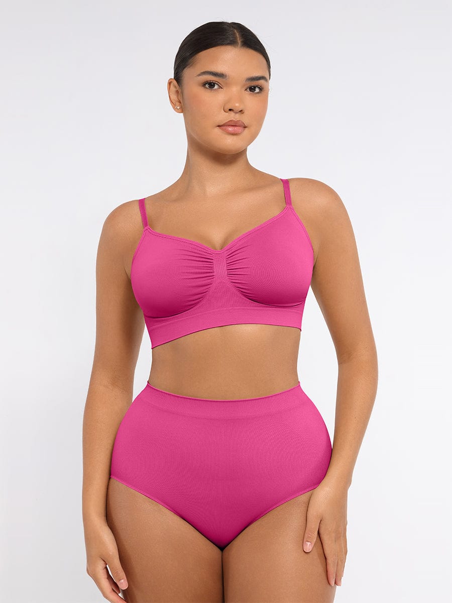 Women's High-Waist Briefs – Seamless Tummy Control & Antibacterial Hip Shapewear