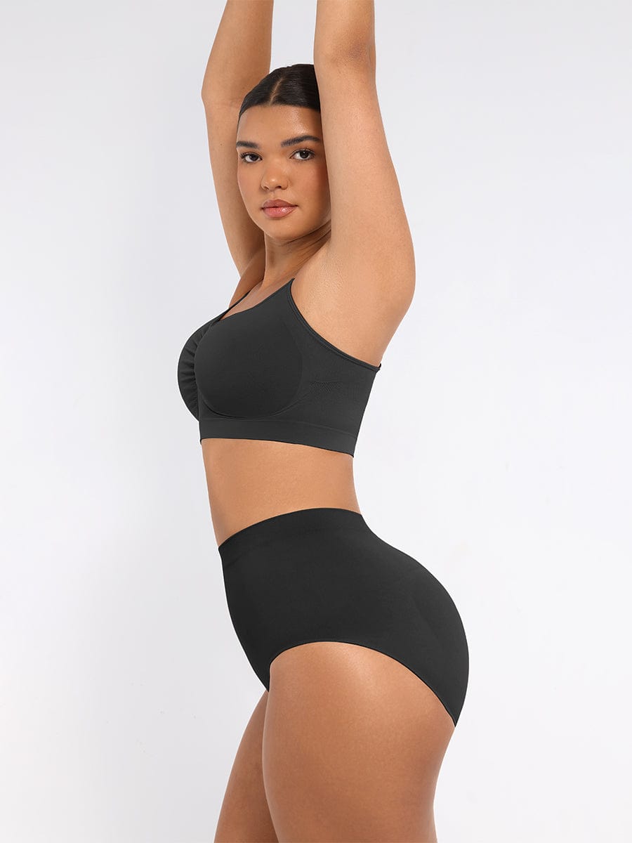Women's High-Waist Briefs – Seamless Tummy Control & Antibacterial Hip Shapewear