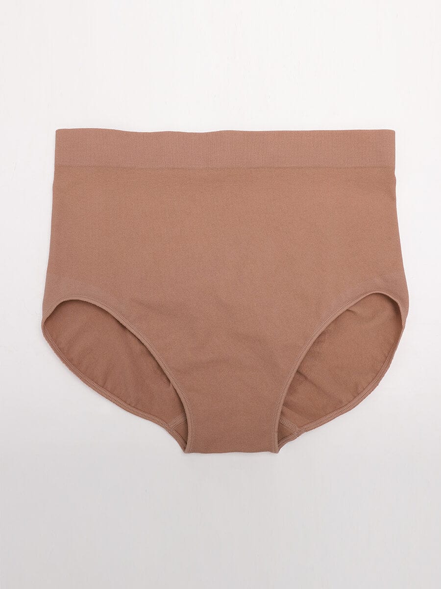 Women's High-Waist Briefs – Seamless Tummy Control & Antibacterial Hip Shapewear