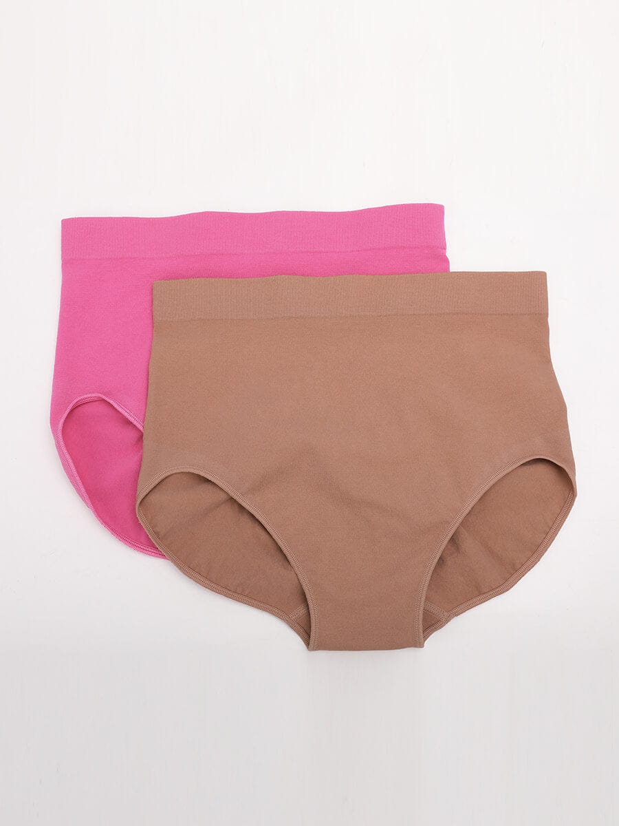 Women's High-Waist Briefs – Seamless Tummy Control & Antibacterial Hip Shapewear
