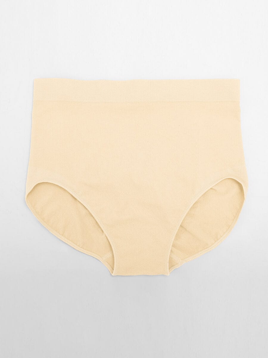 Women's High-Waist Briefs – Seamless Tummy Control & Antibacterial Hip Shapewear