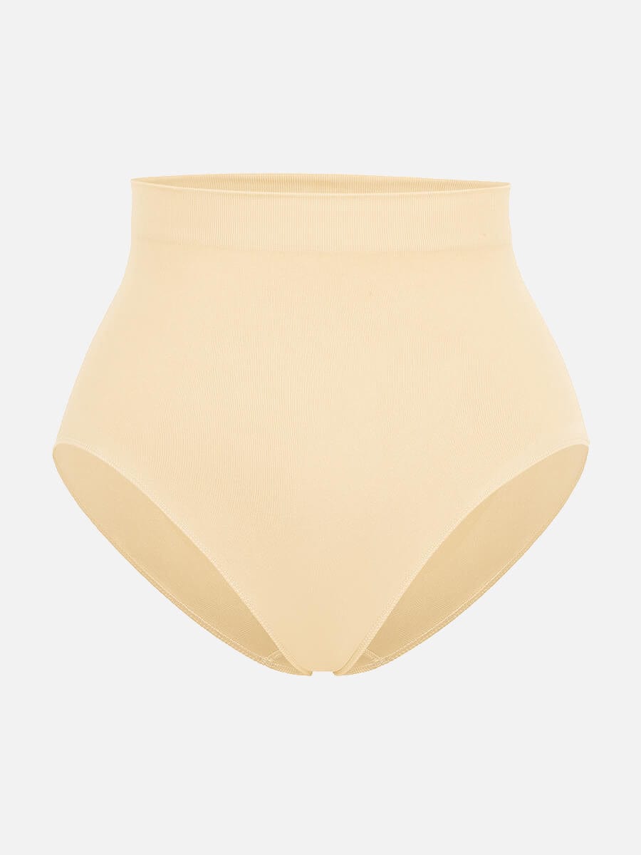 Women's High-Waist Briefs – Seamless Tummy Control & Antibacterial Hip Shapewear