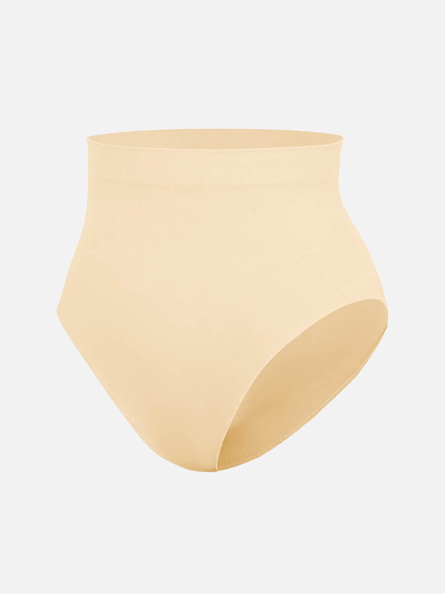 Women's High-Waist Briefs – Seamless Tummy Control & Antibacterial Hip Shapewear