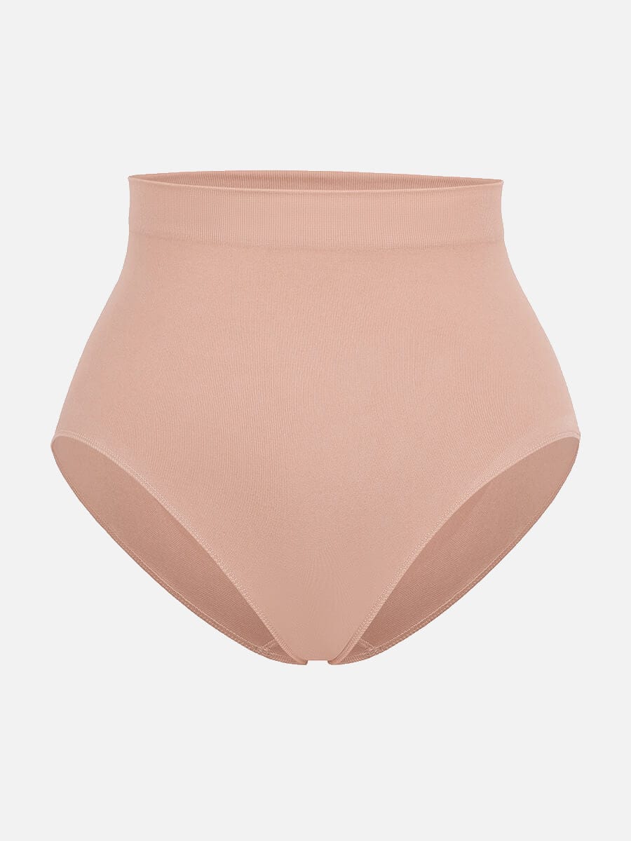 Women's High-Waist Briefs – Seamless Tummy Control & Antibacterial Hip Shapewear