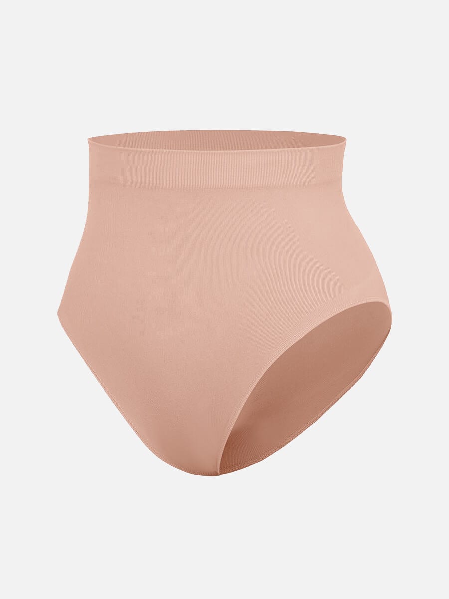Women's High-Waist Briefs – Seamless Tummy Control & Antibacterial Hip Shapewear