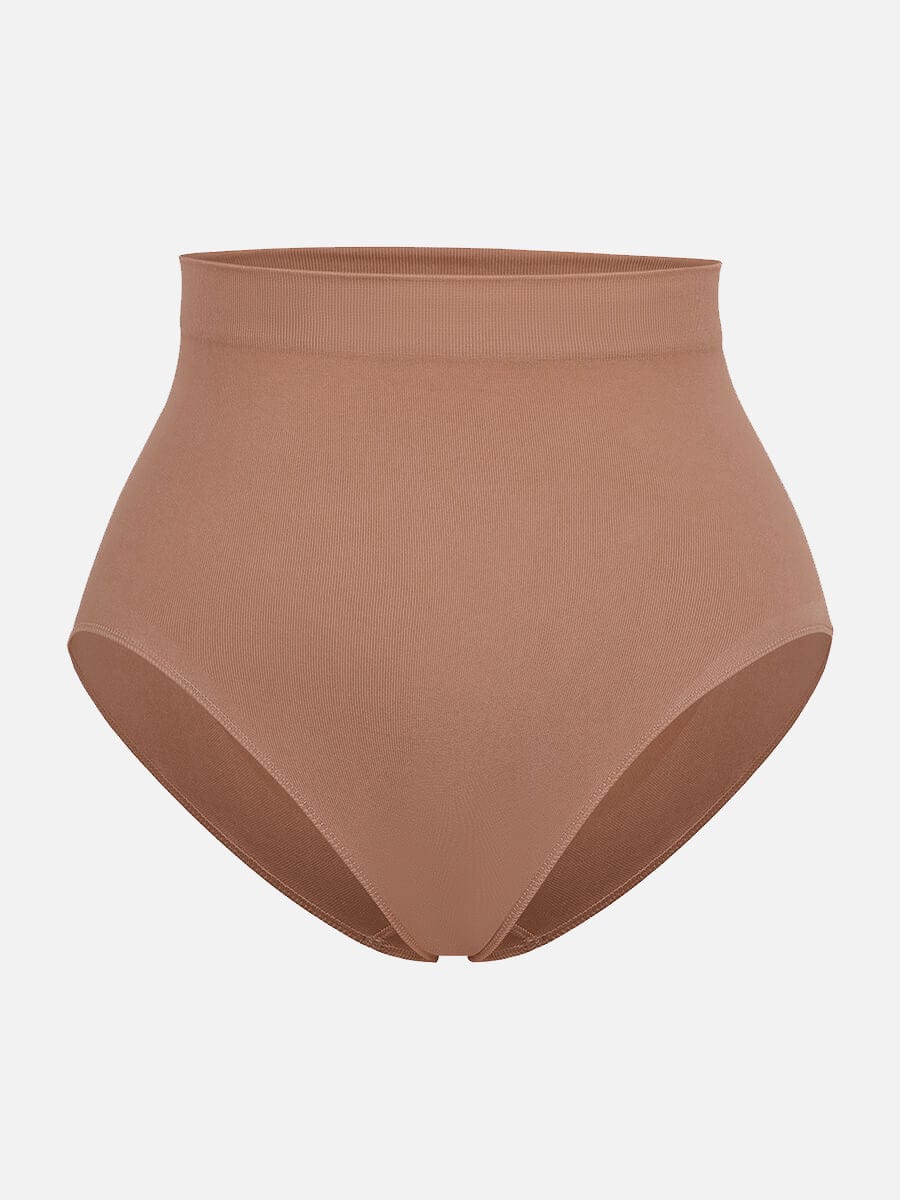 Women's High-Waist Briefs – Seamless Tummy Control & Antibacterial Hip Shapewear