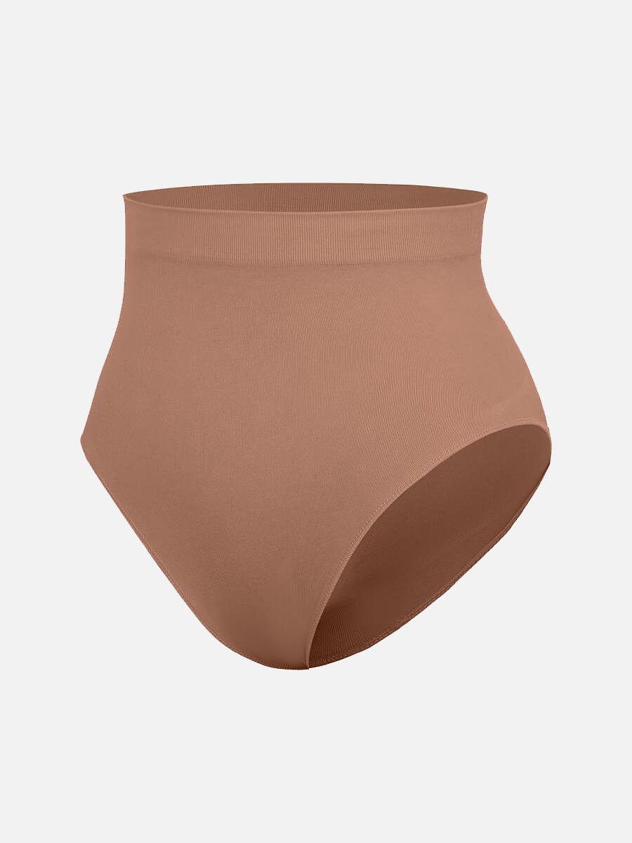 Women's High-Waist Briefs – Seamless Tummy Control & Antibacterial Hip Shapewear