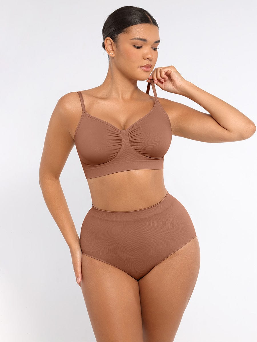 Women's High-Waist Briefs – Seamless Tummy Control & Antibacterial Hip Shapewear