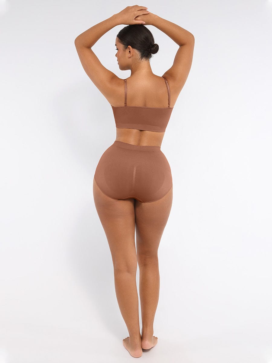 Women's High-Waist Briefs – Seamless Tummy Control & Antibacterial Hip Shapewear