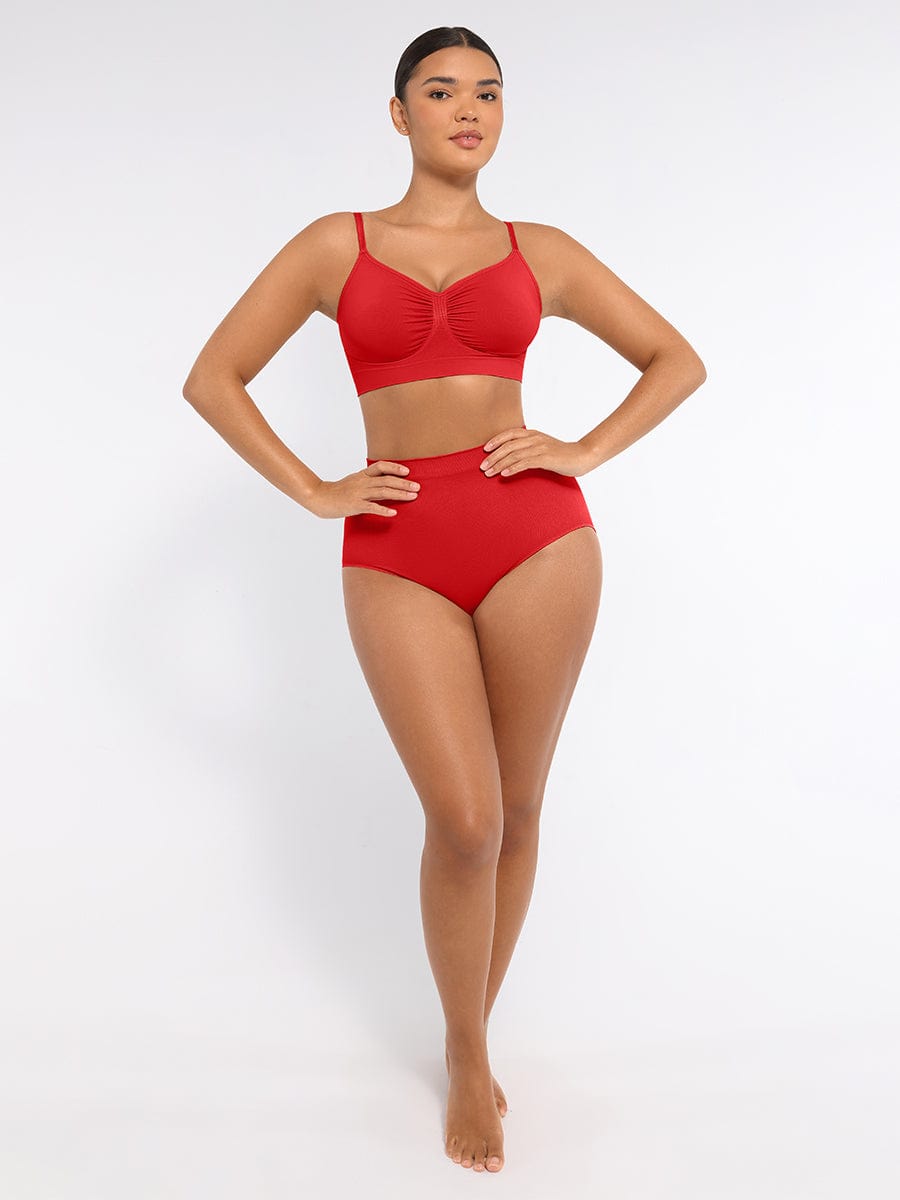 Women's High-Waist Briefs – Seamless Tummy Control & Antibacterial Hip Shapewear