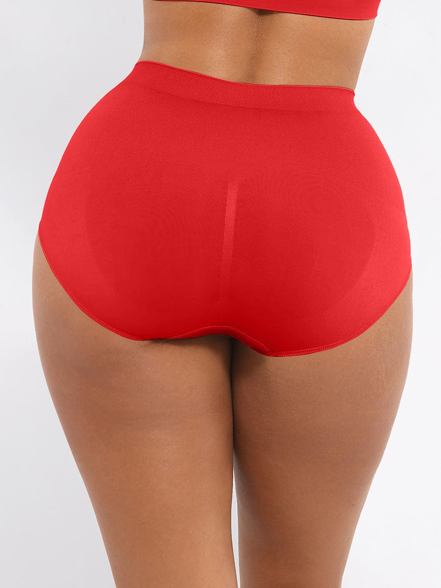 Women's High-Waist Briefs – Seamless Tummy Control & Antibacterial Hip Shapewear