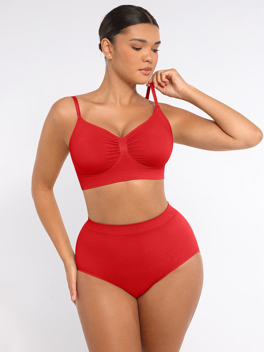 Women's High-Waist Briefs – Seamless Tummy Control & Antibacterial Hip Shapewear