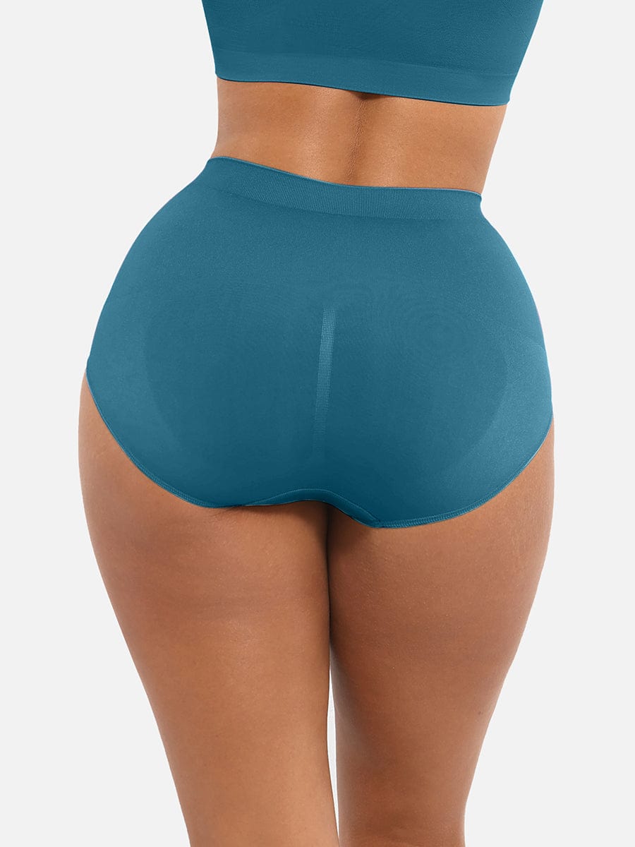 Women's High-Waist Briefs – Seamless Tummy Control & Antibacterial Hip Shapewear