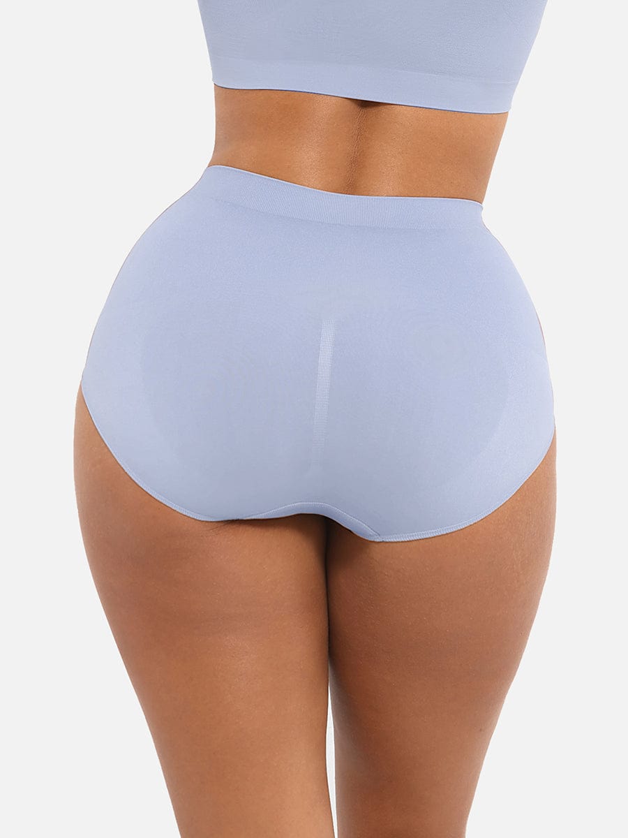 Women's High-Waist Briefs – Seamless Tummy Control & Antibacterial Hip Shapewear