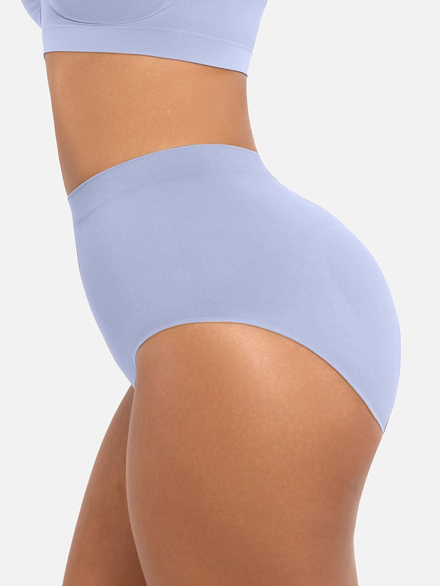 Women's High-Waist Briefs – Seamless Tummy Control & Antibacterial Hip Shapewear