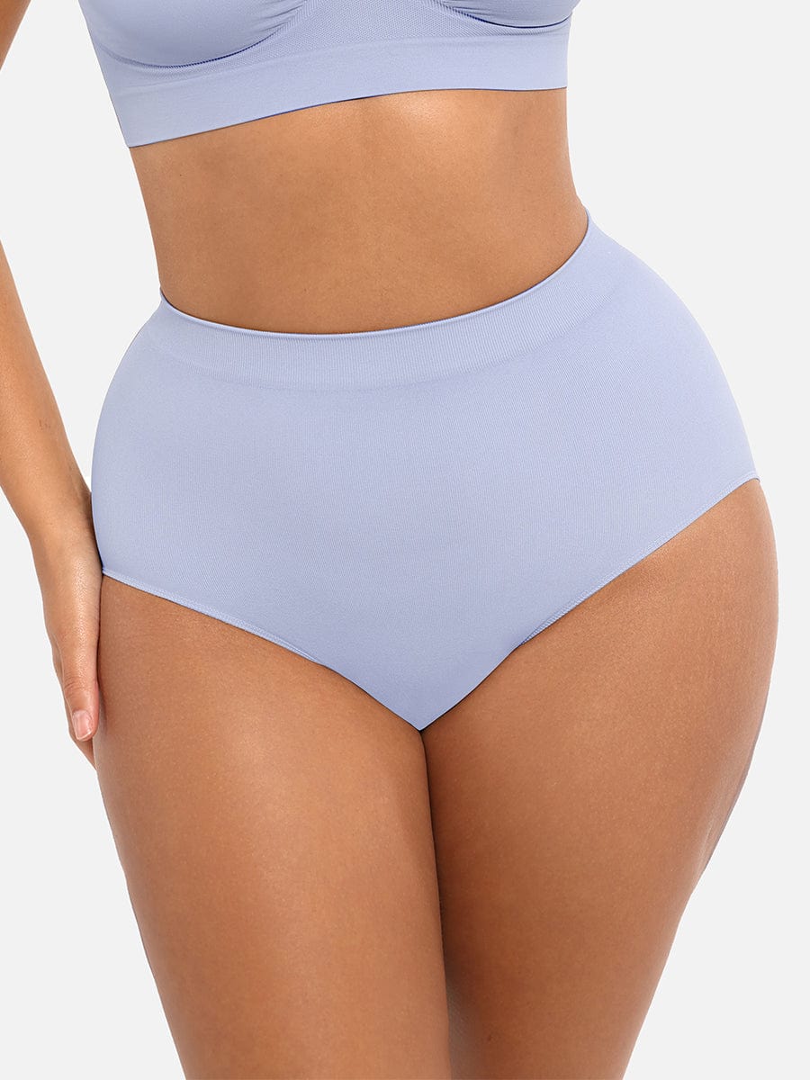 Women's High-Waist Briefs – Seamless Tummy Control & Antibacterial Hip Shapewear
