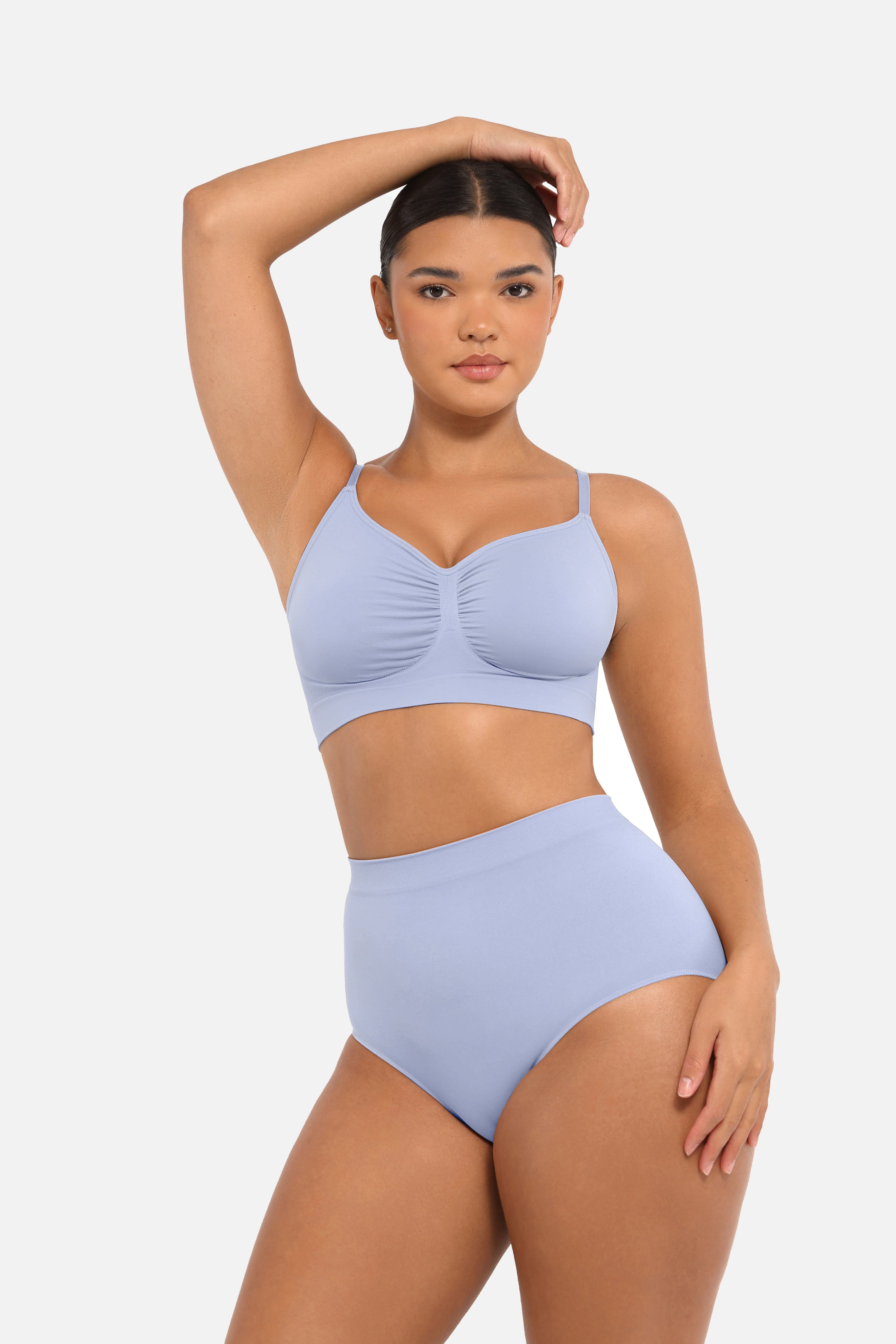 Women's High-Waist Briefs – Seamless Tummy Control & Antibacterial Hip Shapewear