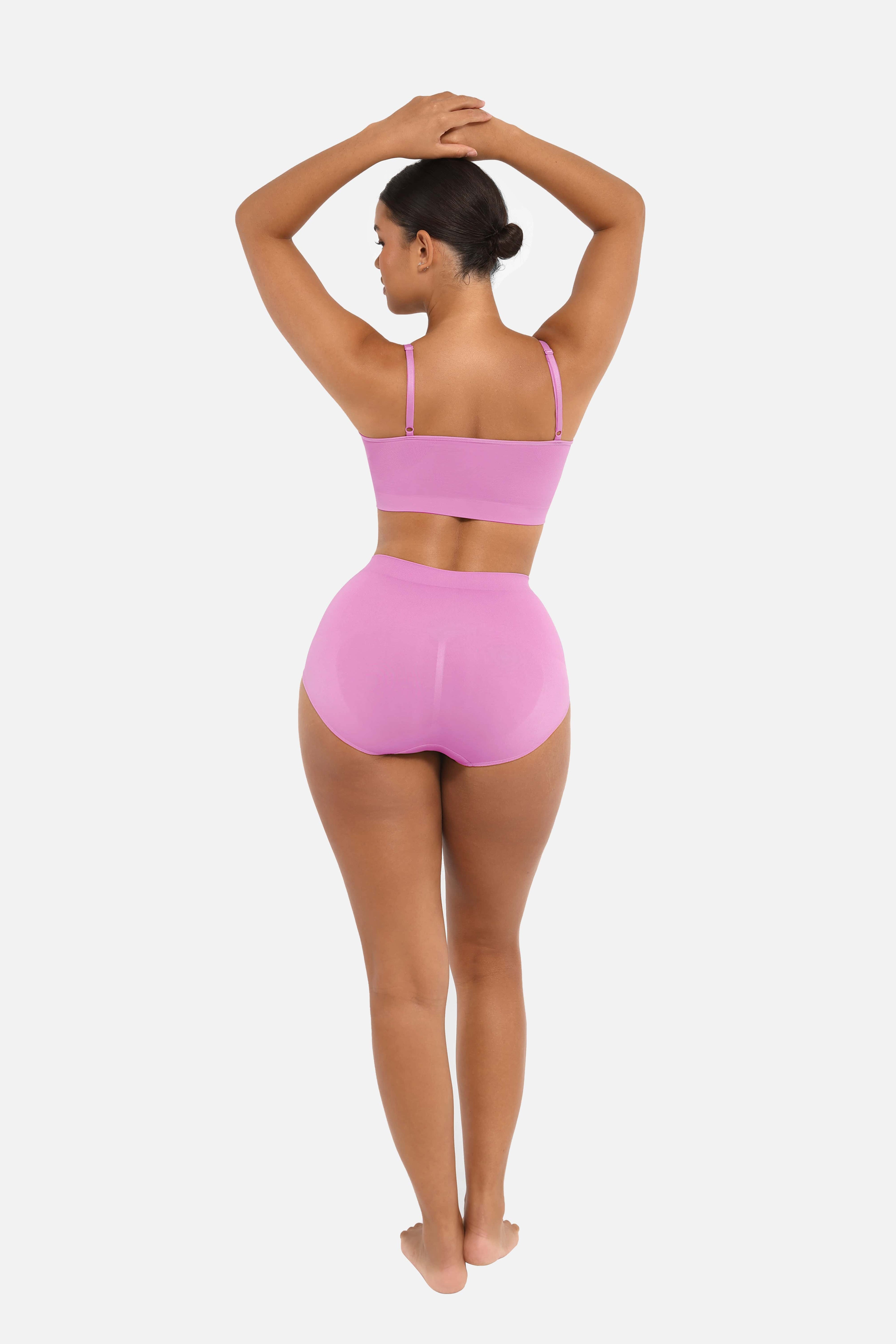 Women's High-Waist Briefs – Seamless Tummy Control & Antibacterial Hip Shapewear