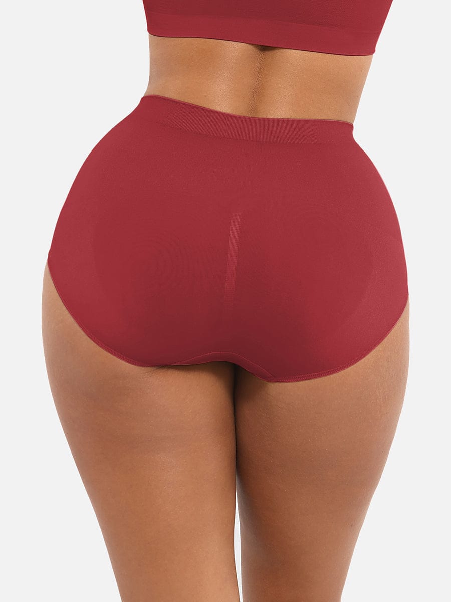 Women's High-Waist Briefs – Seamless Tummy Control & Antibacterial Hip Shapewear