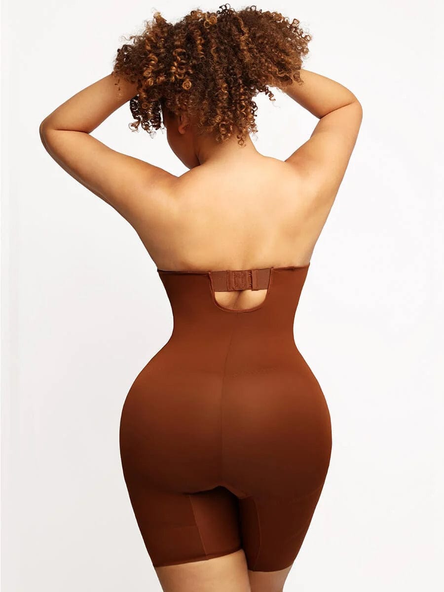 Women's Bodysuit – Back-Smoothing Underwire Push-Up Strapless Shapewear