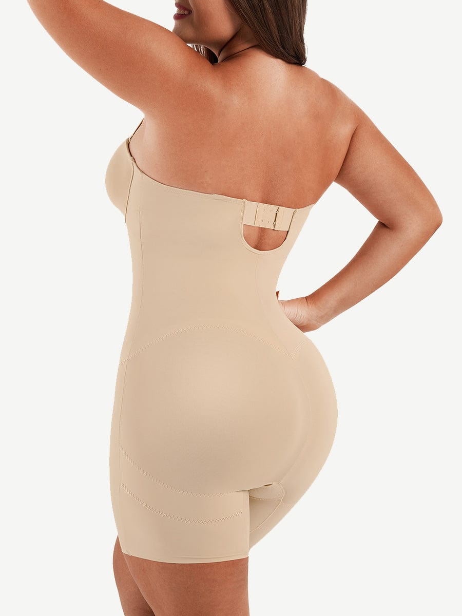 Women's Bodysuit – Back-Smoothing Underwire Push-Up Strapless Shapewear