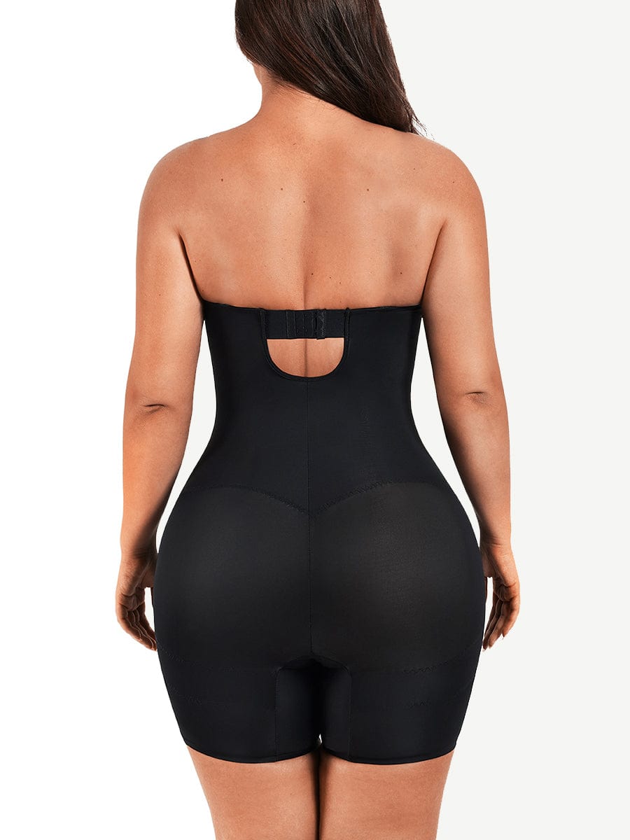 Women's Bodysuit – Back-Smoothing Underwire Push-Up Strapless Shapewear