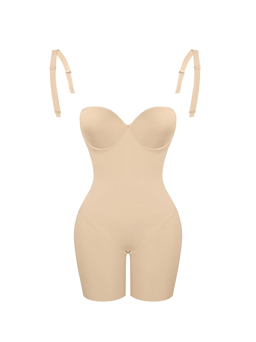 Women's Bodysuit – Back-Smoothing Underwire Push-Up Strapless Shapewear