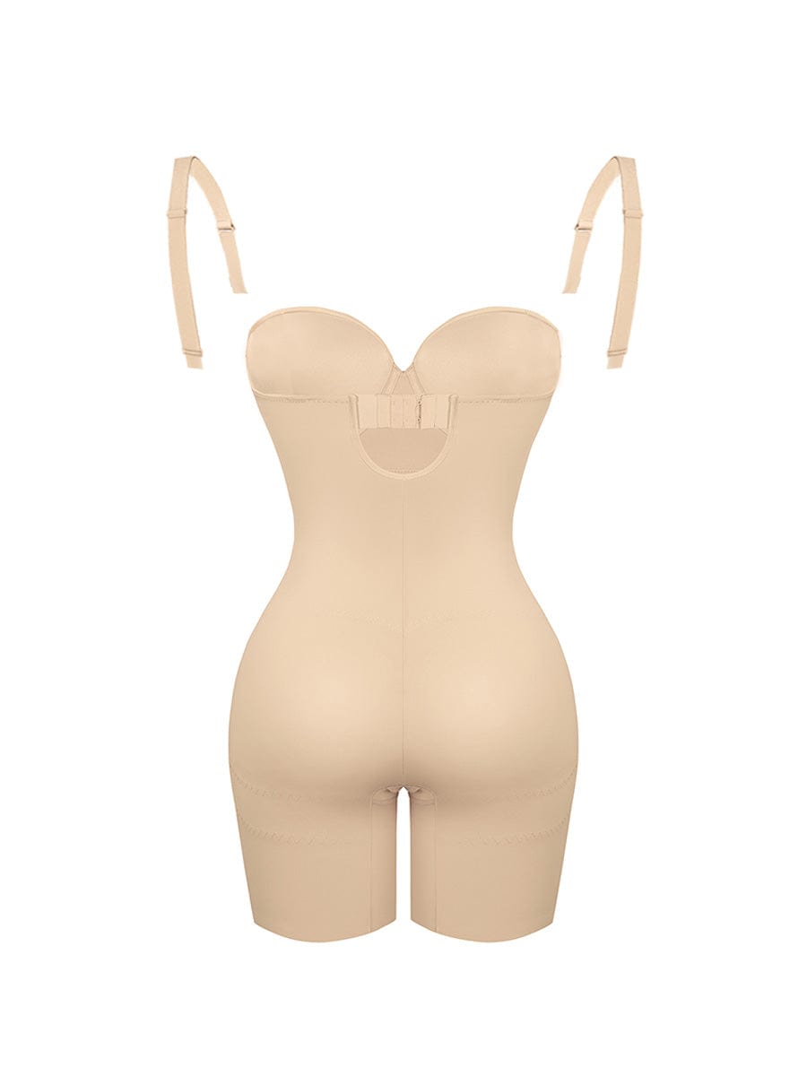 Women's Bodysuit – Back-Smoothing Underwire Push-Up Strapless Shapewear