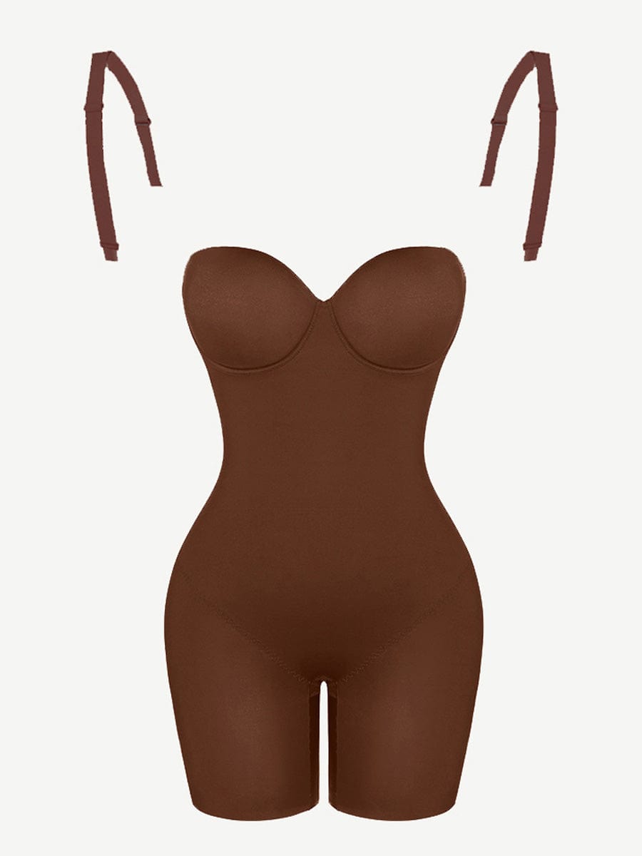Women's Bodysuit – Back-Smoothing Underwire Push-Up Strapless Shapewear