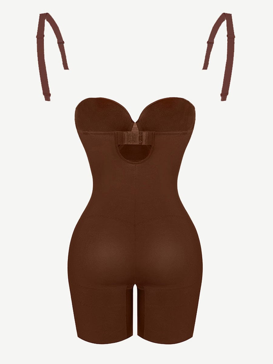 Women's Bodysuit – Back-Smoothing Underwire Push-Up Strapless Shapewear